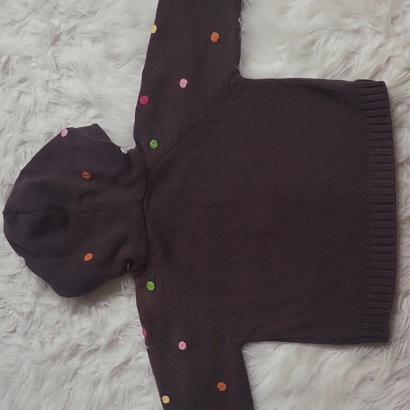 GYMBOREE Toddler girl's polka dot hooded sweater size 2T - Picture 4 of 6